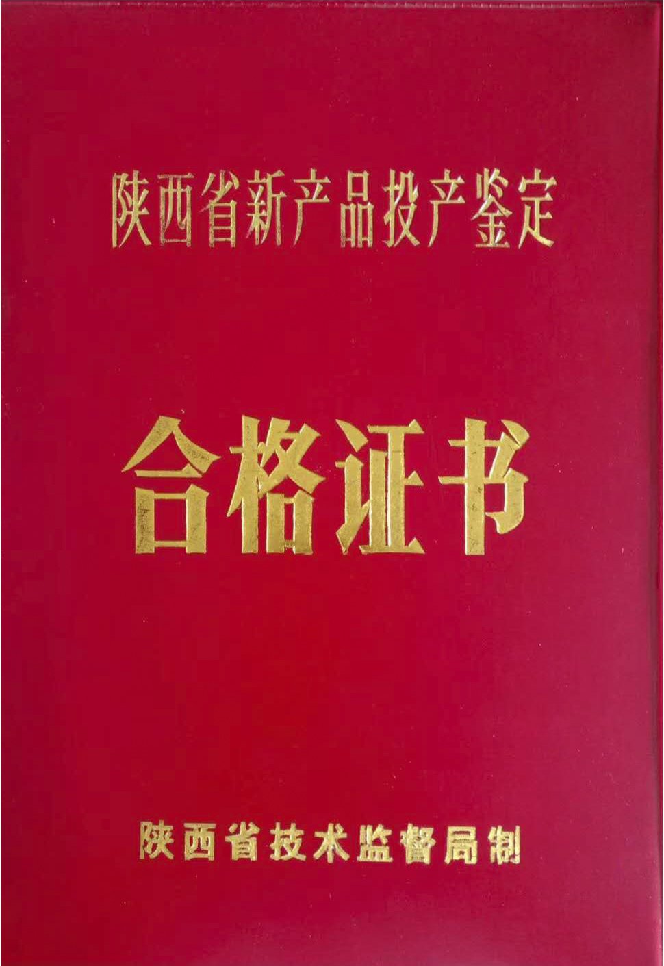 1996年新產(chǎn)品投產(chǎn)鑒定證書